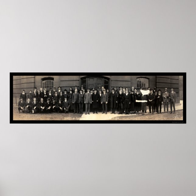Póster Fisheries Bureau Washington DC Foto 1919 (Frente)