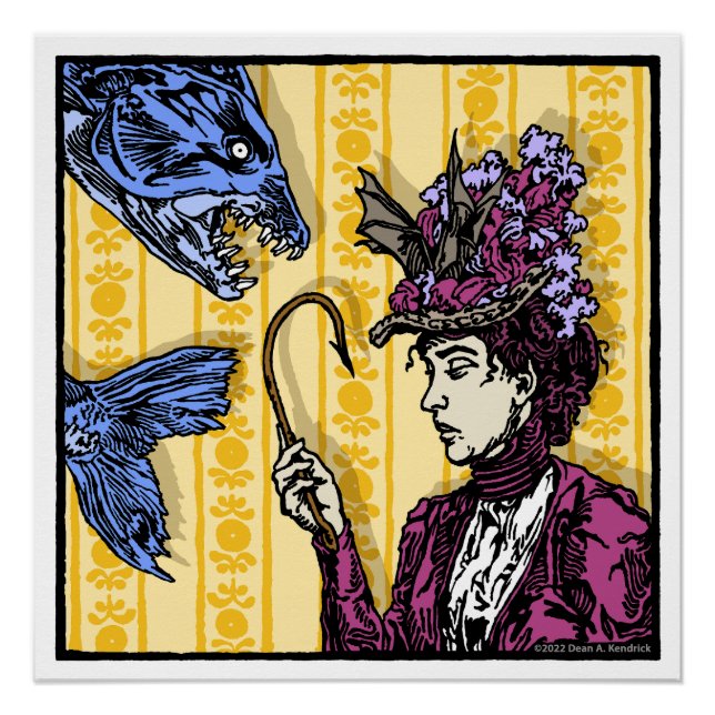 Póster Fishhook - Arte Surreal Pop Gótico (Frente)