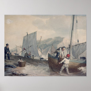 Póster Fishing Boats Unloading