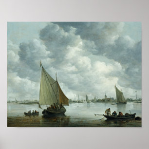 Poster Fishingboat em um estuário, 1655