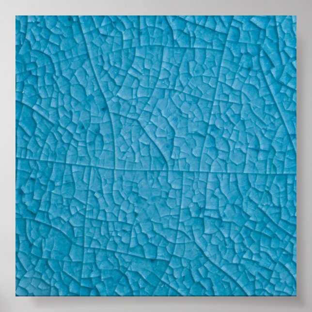 Póster Fissuras de pedra azul (Frente)