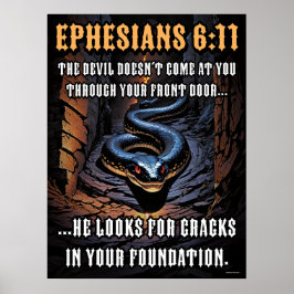 Poster Fissuras na sua Fundação Efesianos 6:11