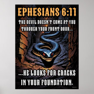 Poster Fissuras na sua Fundação Efesianos 6:11