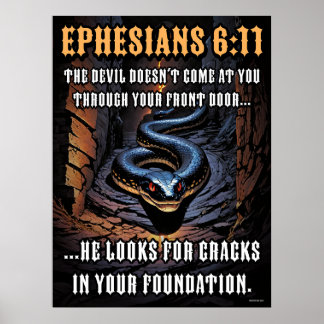 Poster Fissuras na sua Fundação Efesianos 6:11