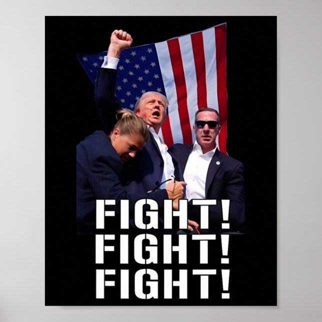 Poster Fist Pumight Reze Por Trump America (Frente)