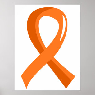Póster Fita alaranjada 3 da leucemia