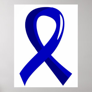 Póster Fita azul 3 do cancro do cólon