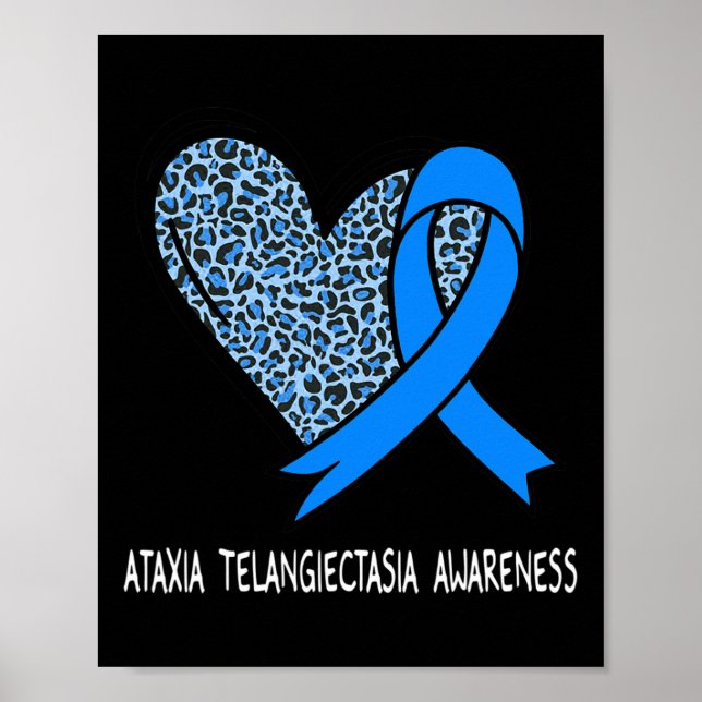 Poster Fita Azul de Conscientização da Telangiectasia (Frente)