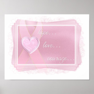 Poster Fita cor-de-rosa - coração cor-de-rosa - impress