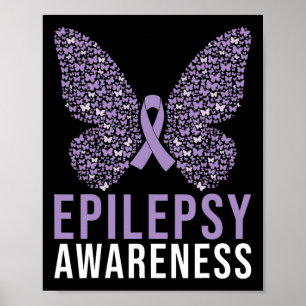 Poster Fita de Borboleta de Sensibilização Epilepsia