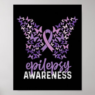 Poster Fita de Borboleta de Sensibilização Epilepsia