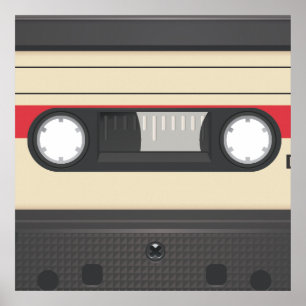 Poster Fita de Casette - Vermelho Sunset