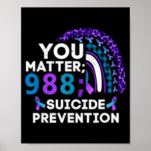 Poster Fita de Conscientização sobre Prevenção Matter 988