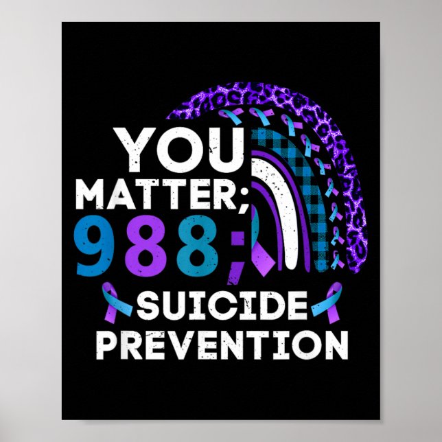 Poster Fita de Conscientização sobre Prevenção Matter 988 (Frente)