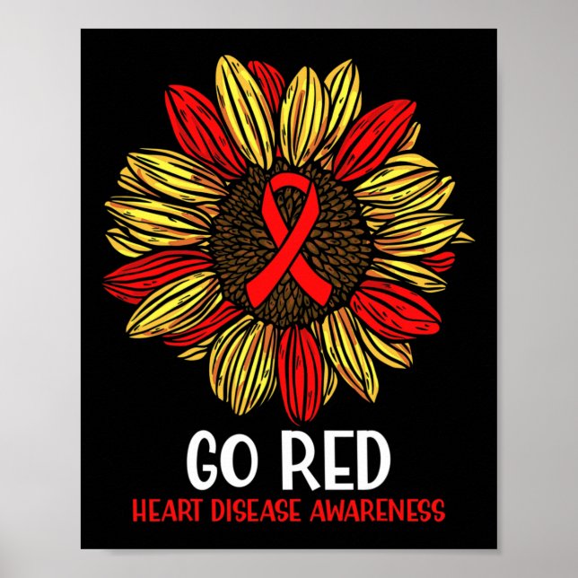 Poster Fita de Girassol Vermelho (Frente)
