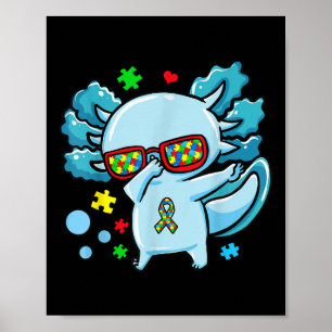 Poster Fita De Quebra-cabeça De Consciência Autismo Com A