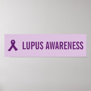 Poster Fita de Sensibilização do Lupus Roxo