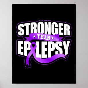 Poster Fita de Sensibilização Mais Forte Do Que A Epileps