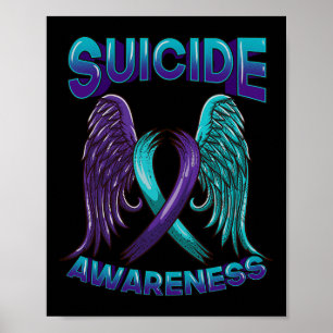 Poster Fita de Sensibilização Suicida com Asas Suicídio S