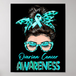 Poster Fita de Teal de Arma Mensal de Consciência do cânc
