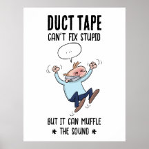 Fita Duct Não Consegue Corrigir Cartoon Engraçado 