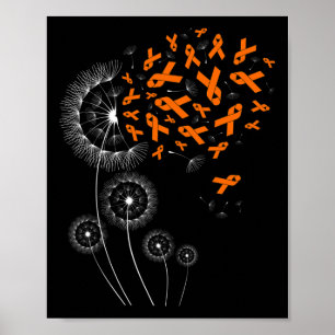 Poster Fita E Leucemia Dandelion Alerta Mês