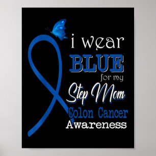 Poster Fita Eu Visto Azul Para A Etapa Mãe Cancer Colon C