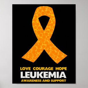 Poster Fita Laranja de Consciência do cancer