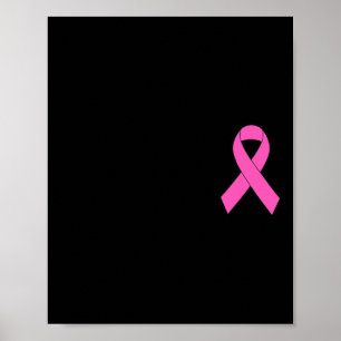 Poster Fita rosa-branca, Cancer-de-vidro-rosa Sensibiliza
