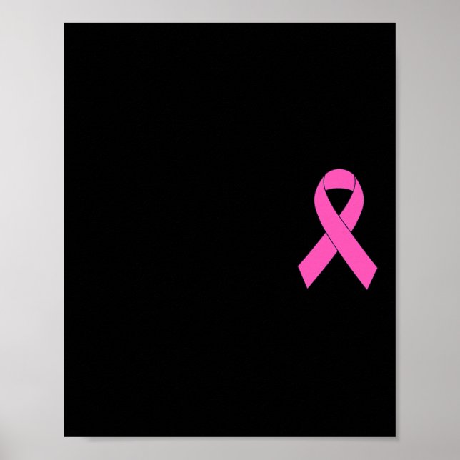 Poster Fita rosa-branca, Cancer-de-vidro-rosa Sensibiliza (Frente)