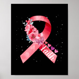 Poster Fita Rosa de Consciência do Cancer da Mama
