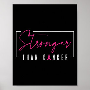 Poster Fita Rosa Mais Forte Que A Do Guerreiro Do Cancer