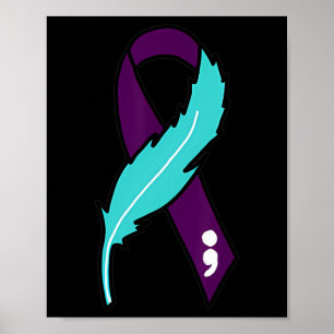Poster Fita Suicida Sensibilização Saúde Mental Para Home