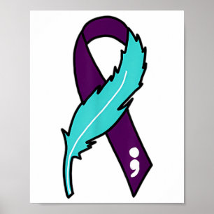 Poster Fita Suicida Sensibilização Saúde Mental Para Home
