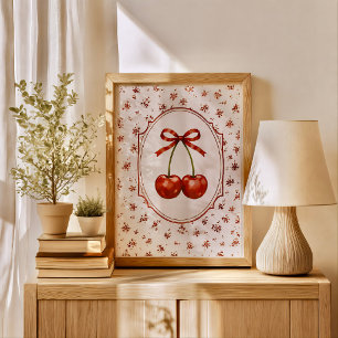 Poster Fita Vermelha Coquette Cottagecore Vintage