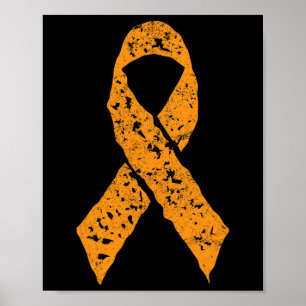 Poster Fita Vintage Leucemia Cancer de Consciência Doente