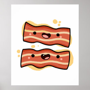 Poster Fitas de Bacon em Kawaii