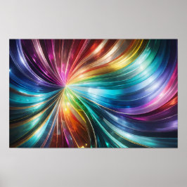 Poster Fitas giratórias de cores vibrantes