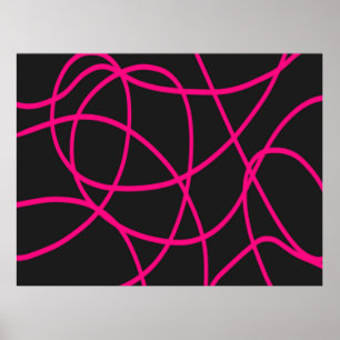 Poster Fitas magentas em preto