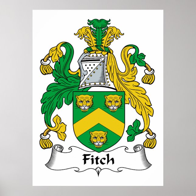Poster Fitch Family Crest (Frente)