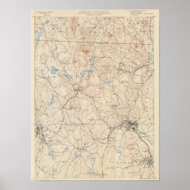 Poster Fitchburg, Massachusetts (Frente)