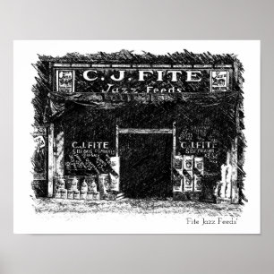 Poster Fite Jazz alimenta arte em parede