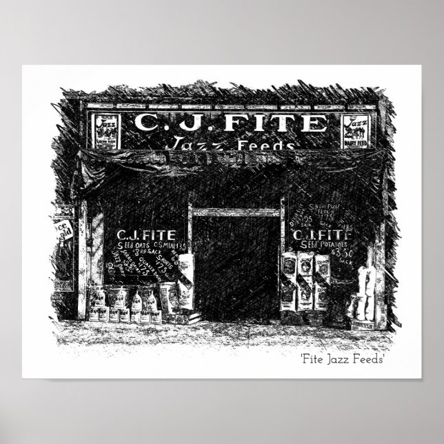 Poster Fite Jazz alimenta arte em parede (Frente)