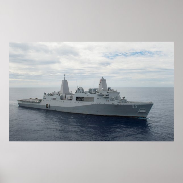 Póster Fixação do USS (LPD 23) (Frente)