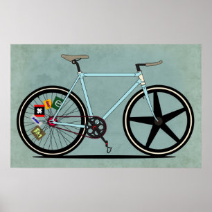 Póster Fixie Bike