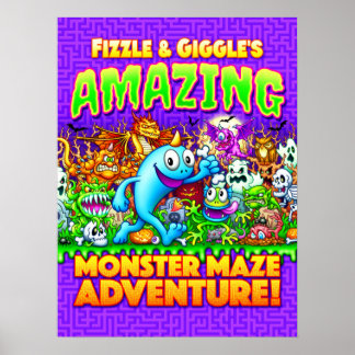 Póster Fizzle & Giggle é o incrível Monstro Maze Adventur