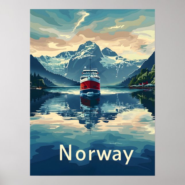 Poster Fjord da Noruega (Frente)