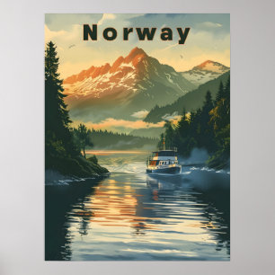 Poster Fjord da Noruega