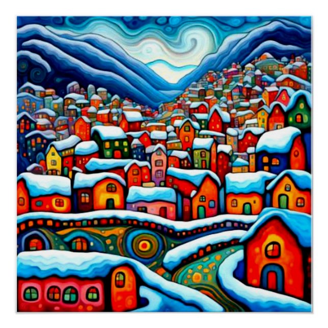 Póster Fjord Winter 3 (Frente)