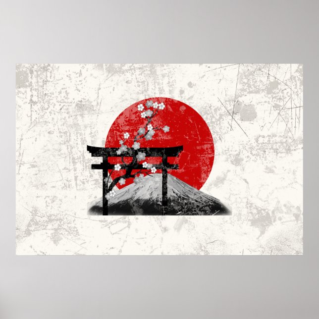 Póster Flag e Symbols of Japan ID153 (Frente)